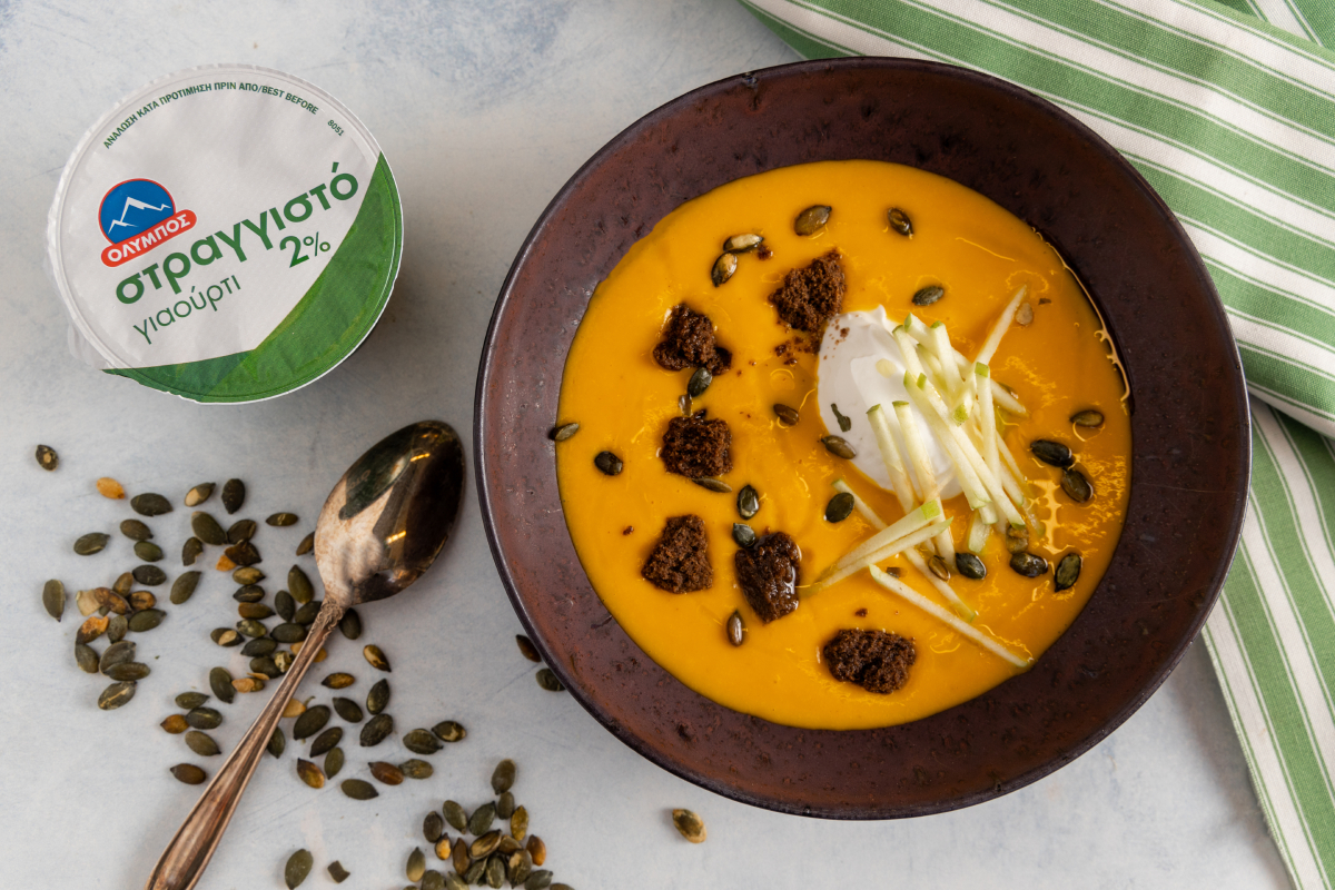 Sweet potato soup with maple syrup - ΟΛΥΜΠΟΣ