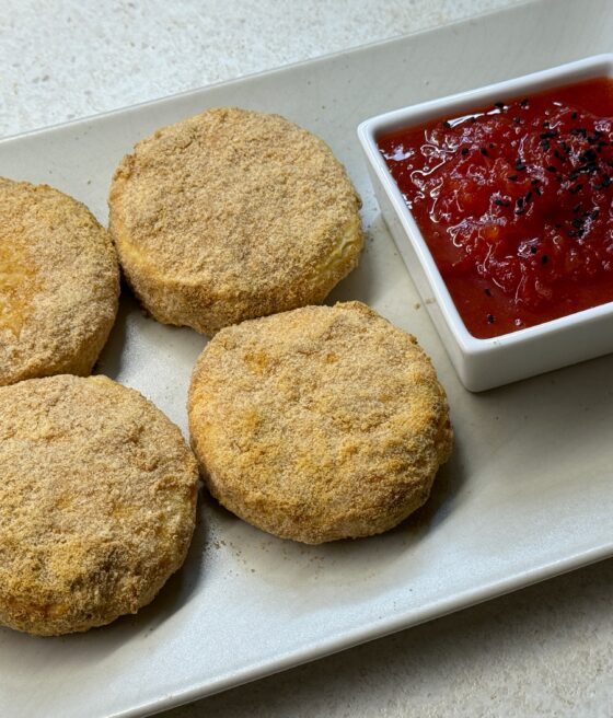 Σαγανάκι με φέτα και μαρμελάδα καρπούζι