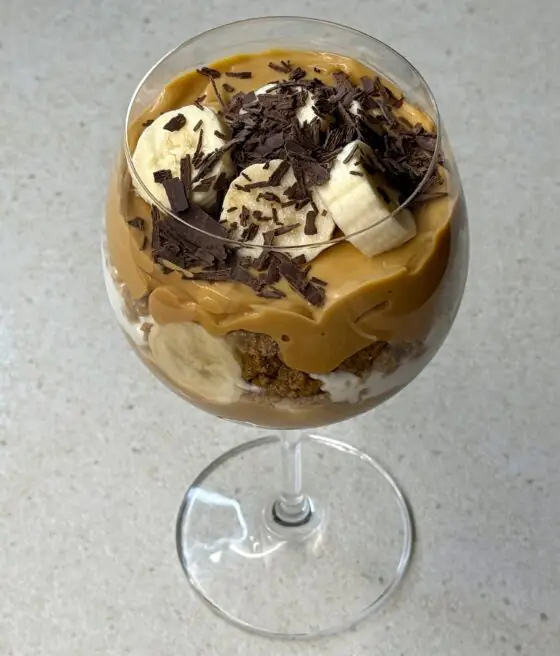 Protein Banoffee με πουτίγκα καραμέλα από την elektraps